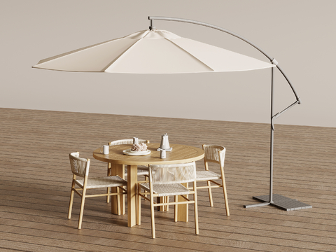 Modern Outdoor Table and Chair Sunshade