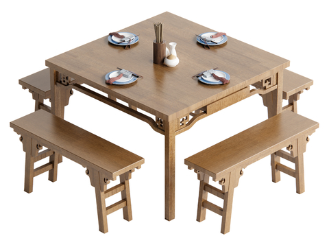 Chinese Dining Table and Chair Eight Immortals Table