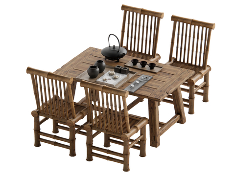 Chinese Tea Table and Chair