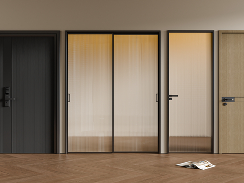 Modern single door entry door bathroom door sliding door