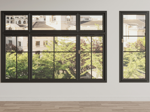 Aluminum alloy windows Single open window casement windows Floor-to-ceiling windows