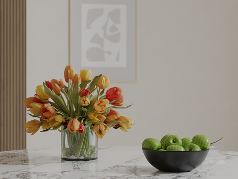 Fruit Plate Fruit Vase Flower Art