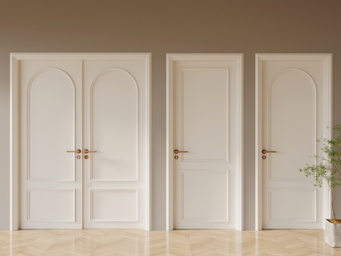 Cream Style wooden door single door double door