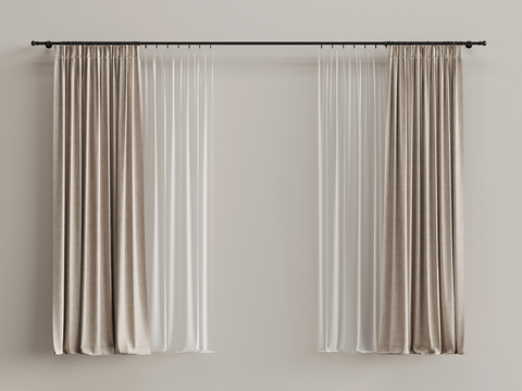 Modern Curtain Cloth Curtain Gauze Curtain