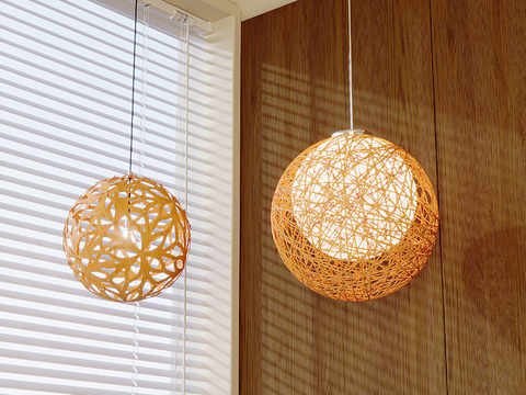 Japanese-style chandelier rattan chandelier