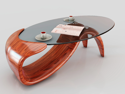 Creative coffee table glass coffee table