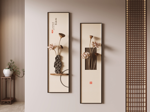 New Chinese-style Three-dimensional Wall Decorative Painting