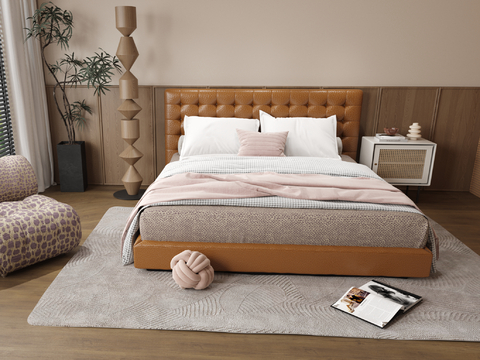 Middle Style Double Bed