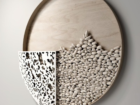 Round Wall Stone Hanging