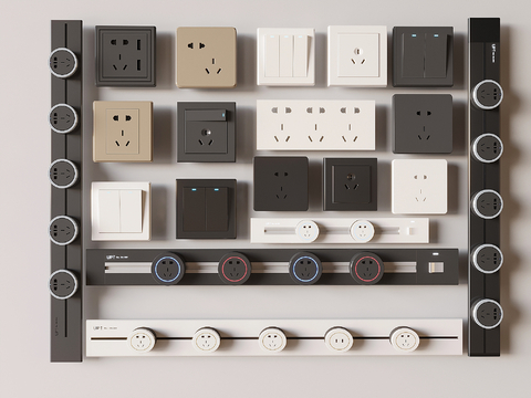 Smart switch socket panel mobile track socket