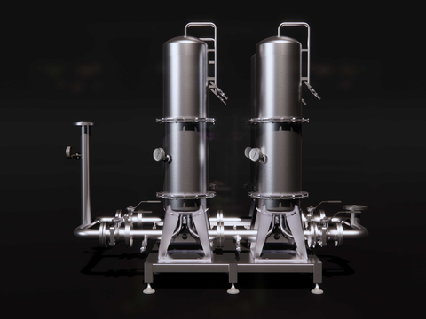 Industrial equipment filter pressure vessel