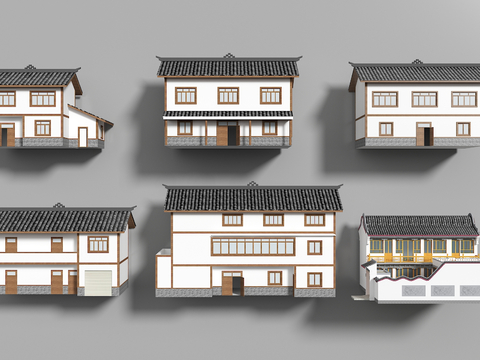 Appearance of new Chinese-style self-built houses