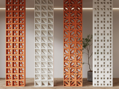 Silent hollow brick screen partition