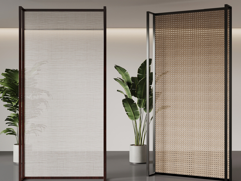 New Chinese-style screen partition rattan screen