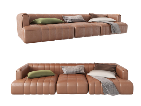 Modern Multiplayer Sofa Leather Sofa