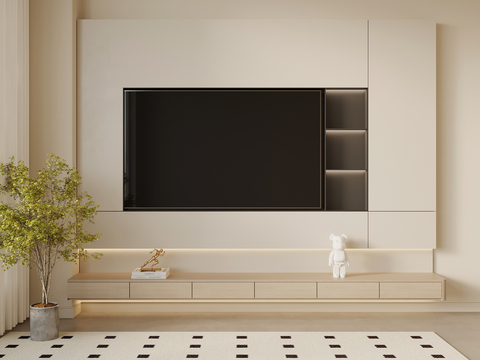 Cream Style TV Wall