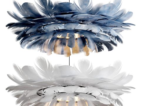 Modern feather chandelier