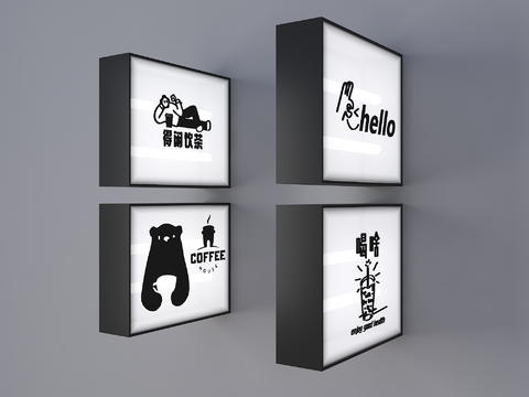 Coffee shop light box acrylic light box shop sign