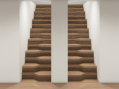 Modern wrong step staircase wooden staircase