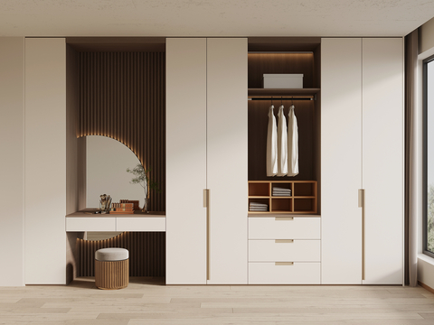 Modern minimalist wardrobe