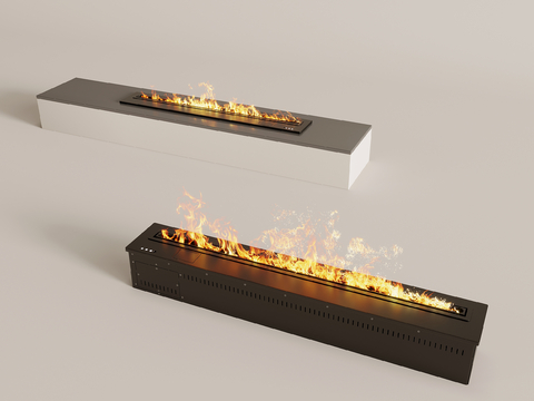 embedded fireplace flame