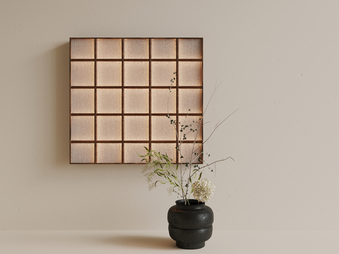 Middle style wall lamp grid wall lamp