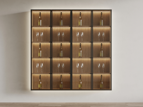 Modern Hanging Wine Cabinet Wall Mounted Wine Cabinet