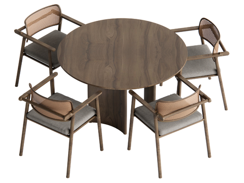 New Chinese Dining Table and Chair Round Dining Table