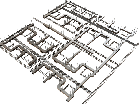 Air conditioning electromechanical fan coil ceiling pipe