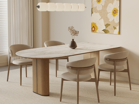 Cream Style dining table and chair