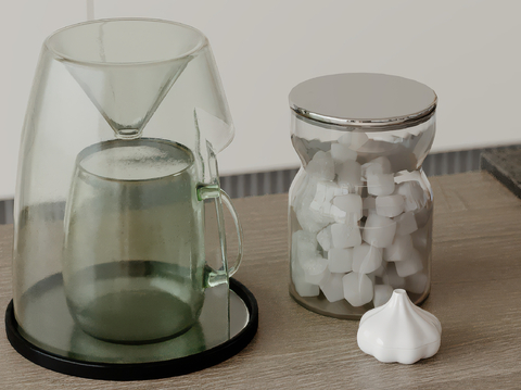 Modern Decorations Desktop Ornaments Sealed Jar Water Cup