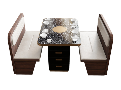 Booth Sofa Dining Table and Chair