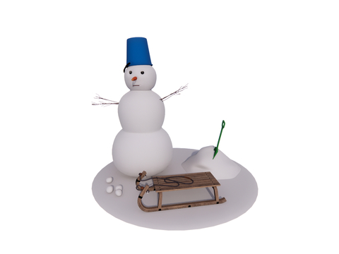 Christmas Art Display Snowman