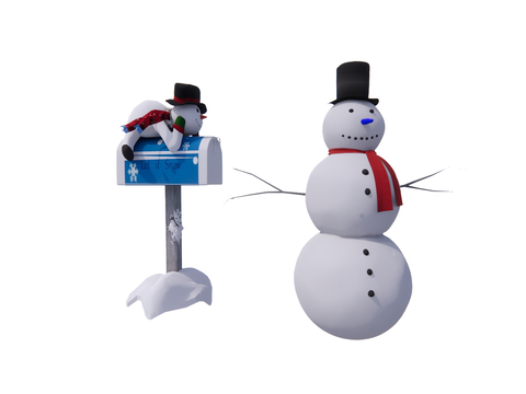 Christmas Art Display Snowman