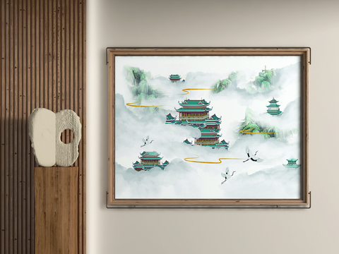 New Chinese Decorative Painting Architectural Painting Hanging Painting