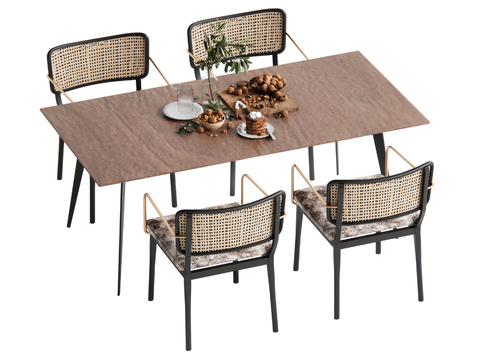 Middle Style Dining Table and Chair Bar Dining Table