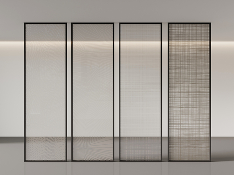 Wire-clamped glass screen partition