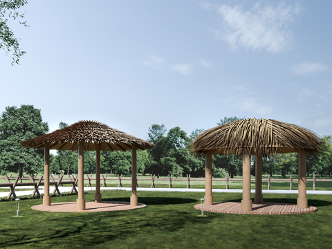 Modern thatched pavilion gazebo landscape pavilion thatched house