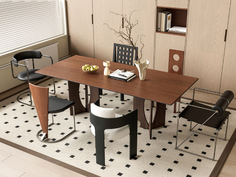 Middle Style Dining Table and Chair Bar Dining Table