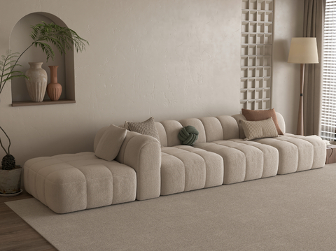 Cream Style multi-person sofa