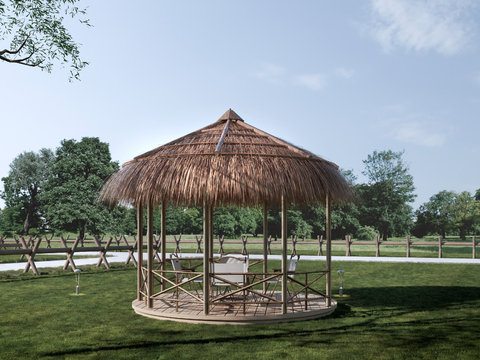 Modern thatched pavilion gazebo landscape pavilion thatched house