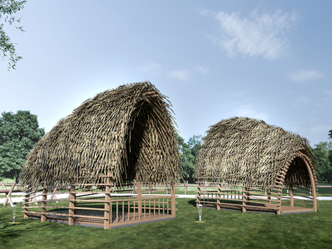 Modern thatched pavilion gazebo landscape pavilion thatched house