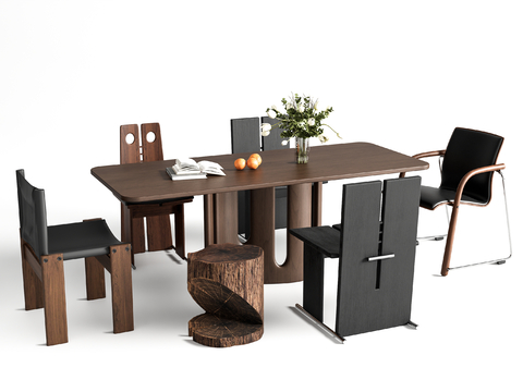 Middle Style Dining Table and Chair Bar Dining Table