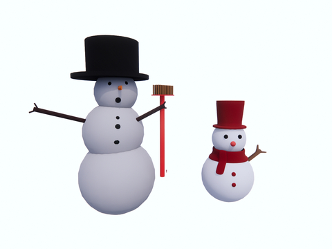 Snowman Sculpture Cartoon Ornaments