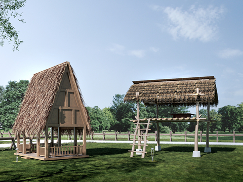 Modern thatched pavilion gazebo landscape pavilion thatched house