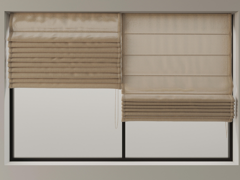 Roller shutters linen curtains blackout blinds