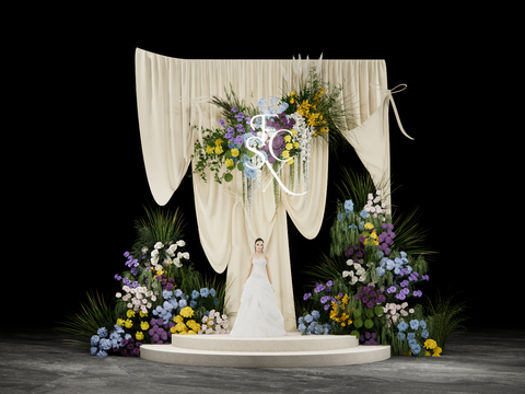 Wedding Scene Wedding Mei Chen Floral Device