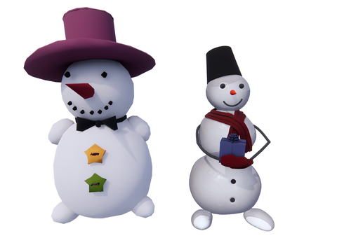 Snowman Sculpture Cartoon Ornaments