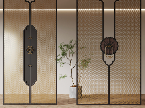 New Chinese carved partition screen