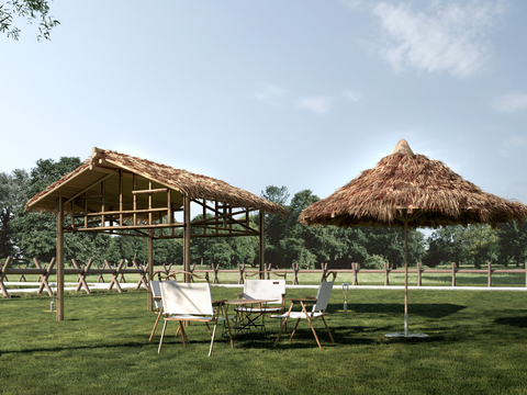 Modern thatched pavilion gazebo landscape pavilion thatched house